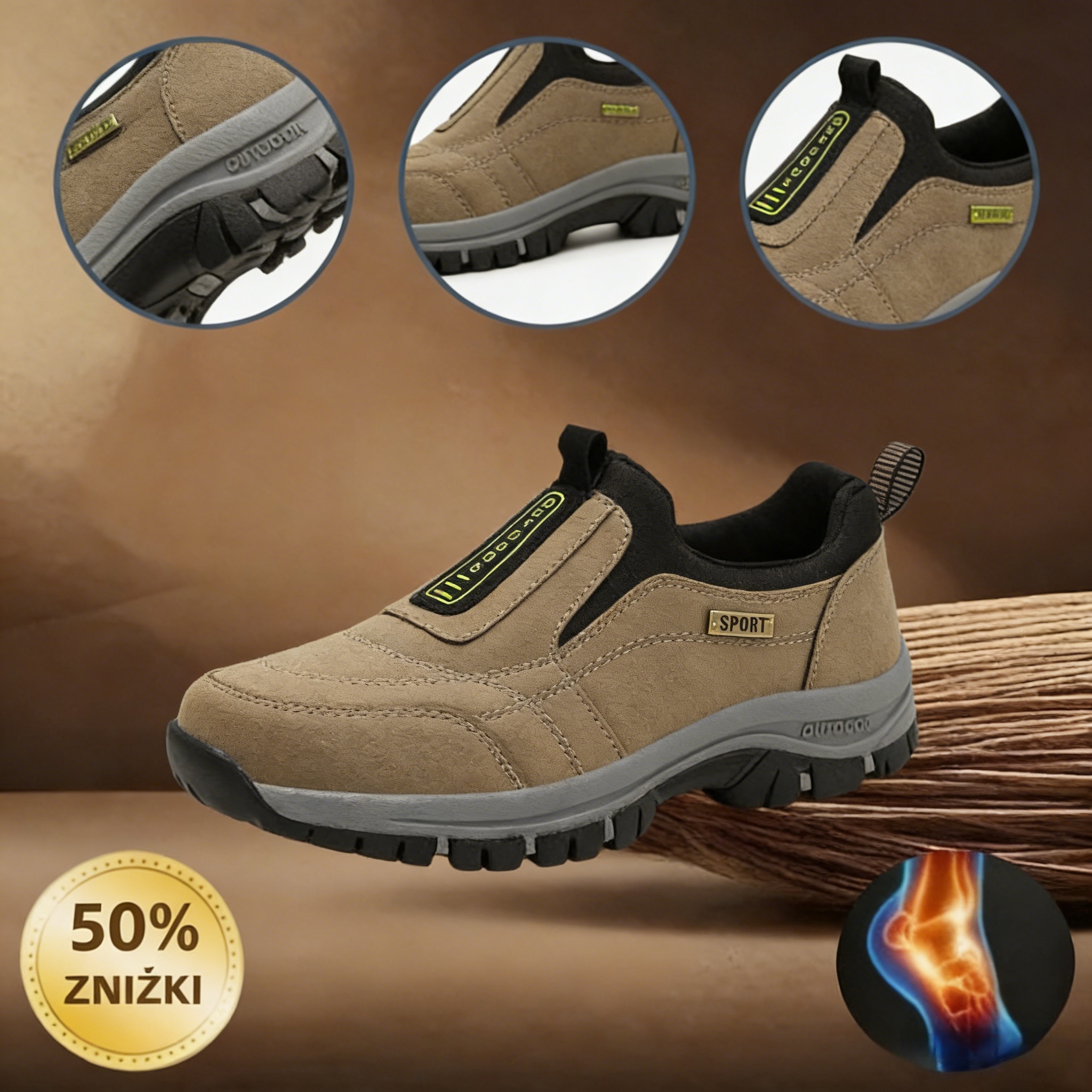 🔥Dzisiejsza oferta specjalna🦌Buty premium ze skóry jeleniej 🦶 Łagodzą ból stóp i zapalenie rozcięgna podeszwowego ✅Wodoodporne, antypoślizgowe, miękkie i wygodne