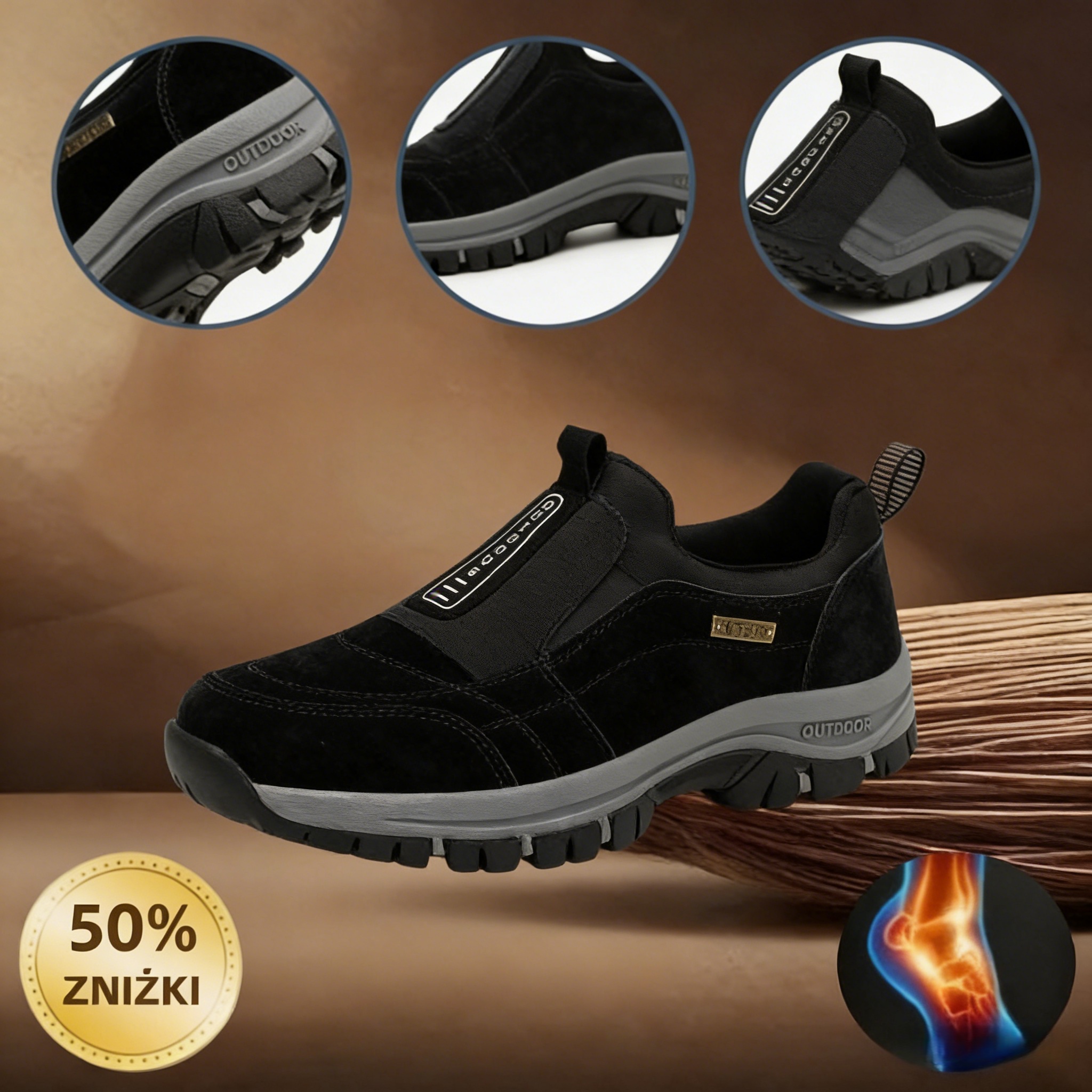 🔥Dzisiejsza oferta specjalna🦌Buty premium ze skóry jeleniej 🦶 Łagodzą ból stóp i zapalenie rozcięgna podeszwowego ✅Wodoodporne, antypoślizgowe, miękkie i wygodne