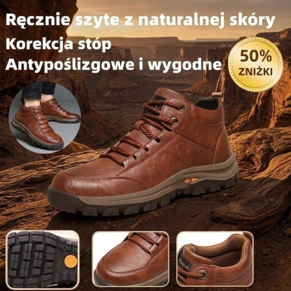 🎁50% zniżki – nie przegap! 👞 Męskie buty ortopedyczne 🐂 Oryginalne skórzane przeszycia ✅ Ręcznie wykonane ✅ Amortyzacja i redukcja nacisku ✅ Wytrzymałe i antypoślizgowe