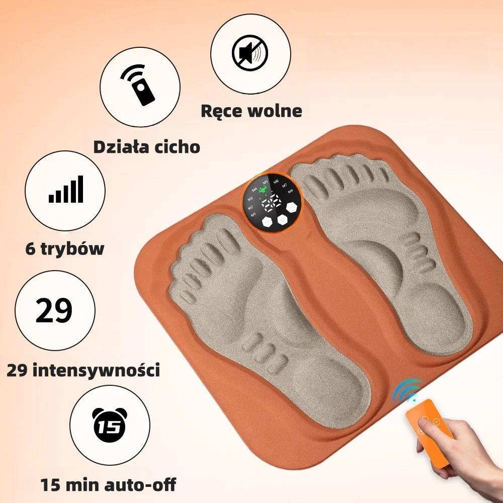 🔥50% taniej🔥  Przenośny masażer EMS 3D do stóp i łydek🦶 6 trybów | 15 poziomów intensywności | Funkcja podgrzewania ♨️