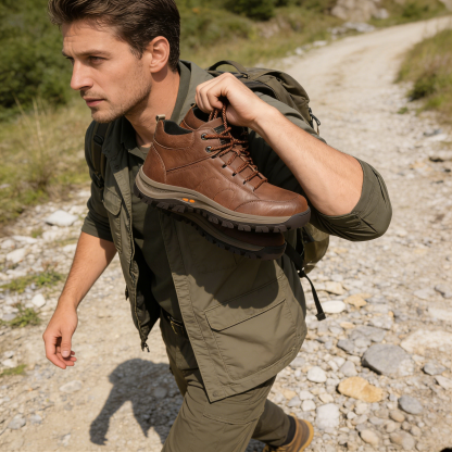 🎁Oferta specjalna z okazji rocznicy｜Męskie skórzane buty ortopedyczne 👞 Amortyzacja i ulga w ucisku • Stabilność i antypoślizgowość • Całodzienny komfort