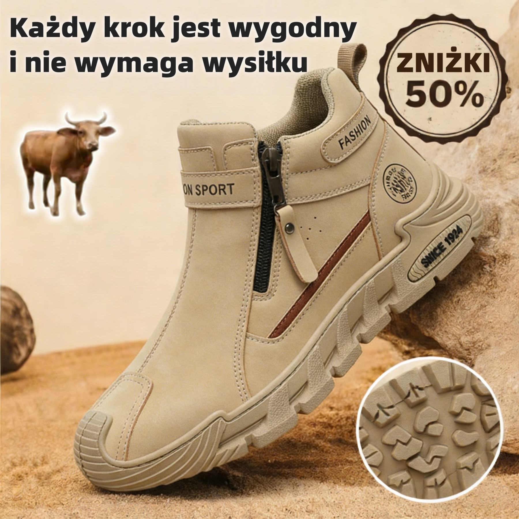 🔥 Ostatnia szansa – 50% zniżki! ⏰ Polskie buty ergonomiczne, wygodne do noszenia na co dzień ✅ Wyjątkowy komfort i stabilne podparcie stóp 🦶 Zmniejsza ucisk i zmęczenie nóg