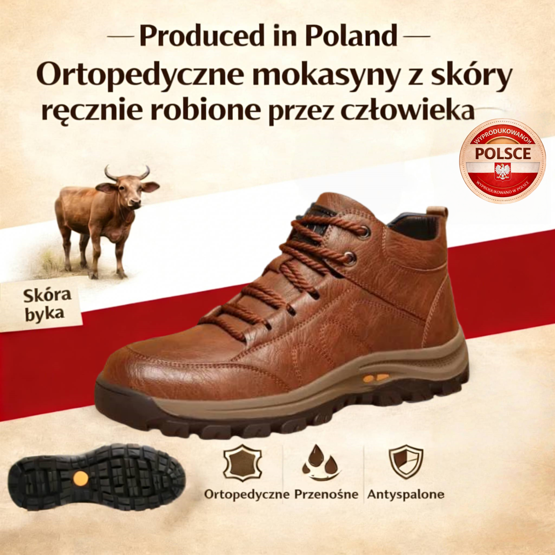 🔴Włoskie skórzane buty szyte ręcznie✅Eleganckie buty ortopedyczne + wsparcie kostki🦶Wygodne i antypoślizgowe (odpowiednie dla osób z problemami stóp!)