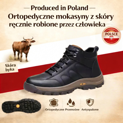 🔴Włoskie skórzane buty szyte ręcznie✅Eleganckie buty ortopedyczne + wsparcie kostki🦶Wygodne i antypoślizgowe (odpowiednie dla osób z problemami stóp!)