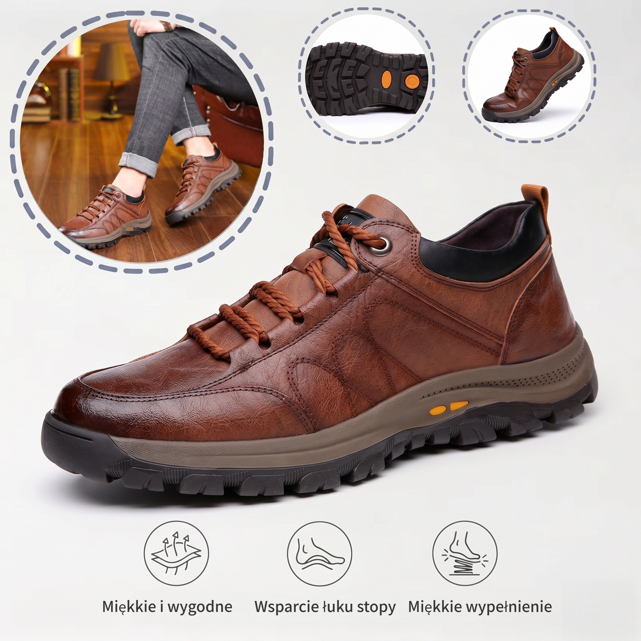 ⏰Oferta specjalna ograniczona czasowo z 50% zniżką🐂Wysokiej jakości skóra bydlęca👞Szyte ręcznie✅Wodoodporne i antypoślizgowe✅Wsparcie łuku stopy✅Wygodne chodzenie