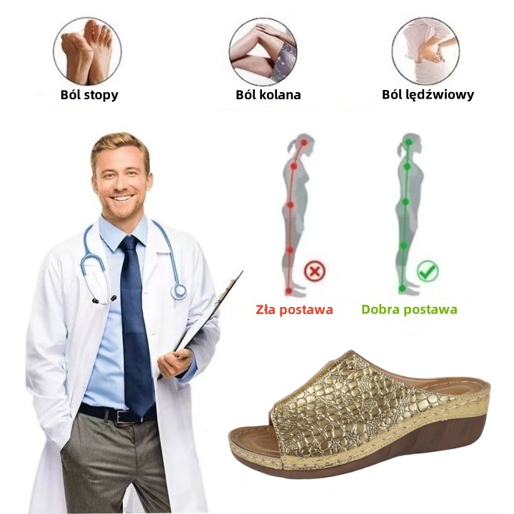 [🎁Dziś połowa ceny - nie przegap] Ergonomicznie zaprojektowane sandały ortopedyczne - bezbolesne chodzenie 👞 sprawiają, że chodzenie jest bardziej komfortowe