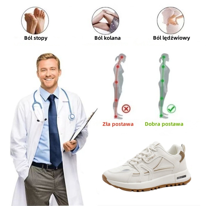 【🔥Dziś połowa ceny - nie przegap】 Ergonomicznie zaprojektowane buty ortopedyczne - konstrukcja z podparciem łuku stopy 👞Łatwo pozbądź się bólu stóp