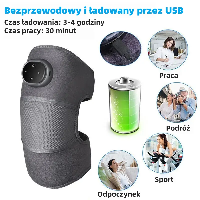 🦵 Masażer kolan z funkcją podgrzewania 🔥 50% zniżki | Inteligentna kontrola temperatury | Nadaje się do wielu punktów akupunkturowych ✨