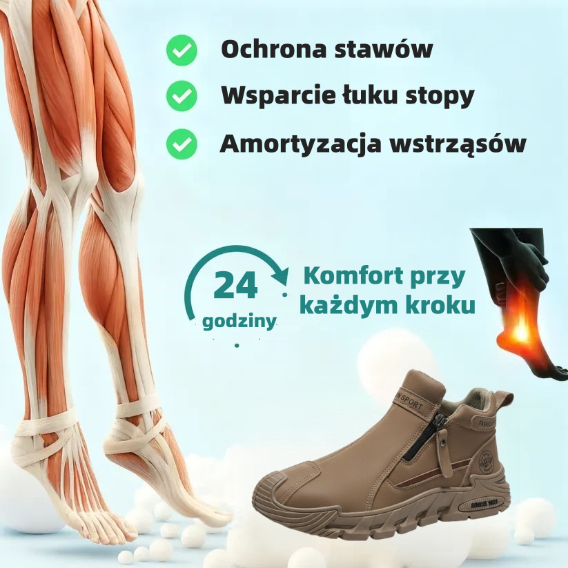 🔥 Ostatnia szansa – 50% zniżki! ⏰ Polskie buty ergonomiczne, wygodne do noszenia na co dzień ✅ Wyjątkowy komfort i stabilne podparcie stóp 🦶 Zmniejsza ucisk i zmęczenie nóg