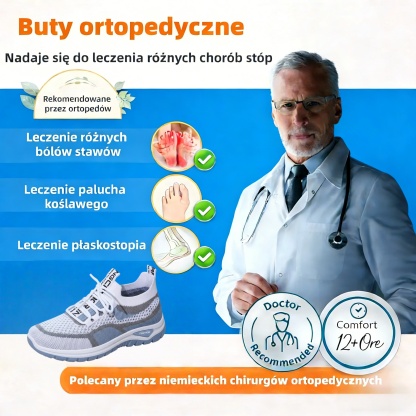 🔥50% zniżki dzisiaj - Nie przegap! ⏰ Ergonomicznie zaprojektowane buty ortopedyczne - konstrukcja z podparciem łuku stopy 👞 Łatwe pozbycie się bólu stóp