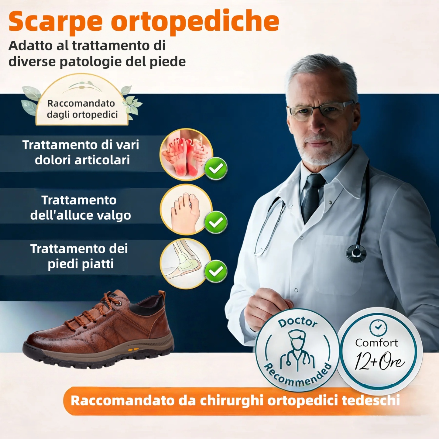 【🎁50% zniżki】🐂 Męskie buty ortopedyczne wykonane z najwyższej jakości skóry bydlęcej 👞 Szyte ręcznie, wodoodporne i antypoślizgowe ✅ Wsparcie łuku stopy dla wygodnego chodzenia ✅