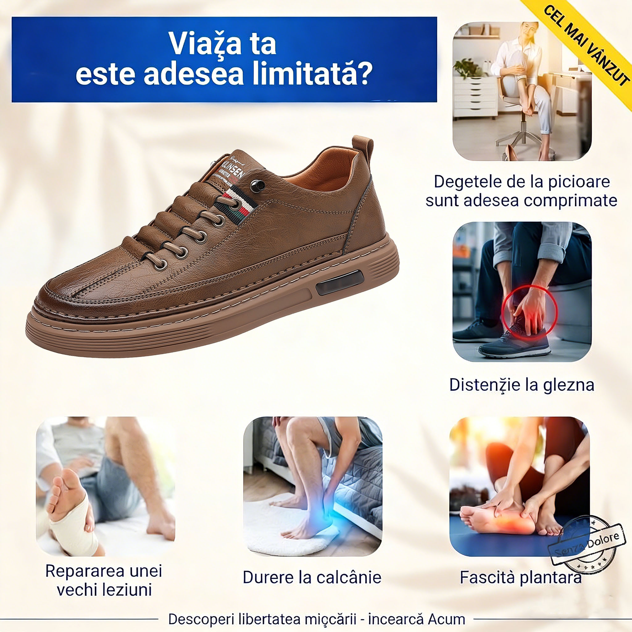🎁Ultima zi pentru o reducere de 50%! Nu rata ocazia! 🐂 Pantofi bărbătești din piele cusuți manual👞 Gamă completă de mărimi, realizați la comandă ✅ Calzi, confortabili, impermeabili și antiderapanți