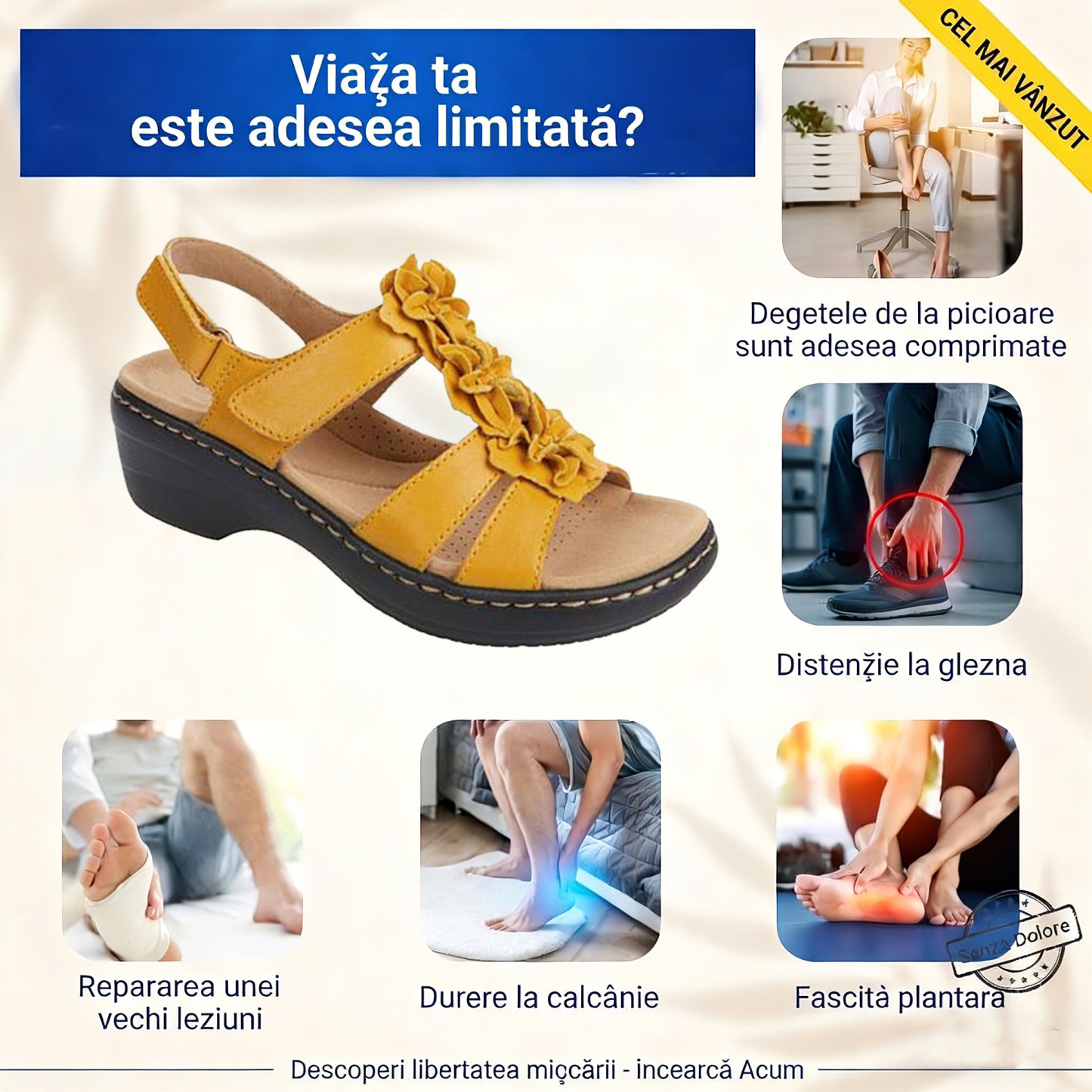 ✅Sandale de înaltă calitate🦶 Fabricate la comandă pentru femei - Impermeabile, antiderapante🔴 Pantofi ortopedici