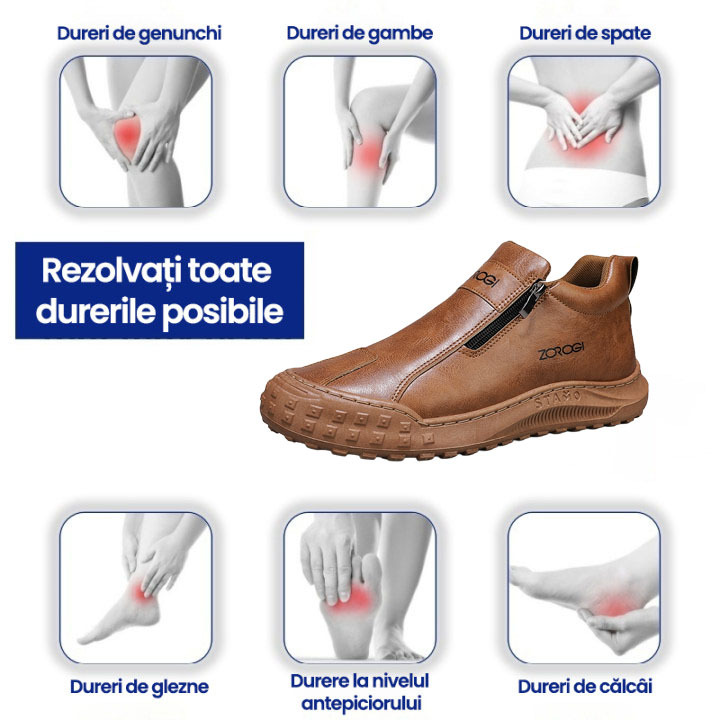 ⭕️Pantofi ortopedici din piele de vacă lucrați manual👞Branț ortopedic cu inteligență artificială + suport pentru gleznă✅Ușor de încălțat și dezbrăcat, impermeabili și confortabili