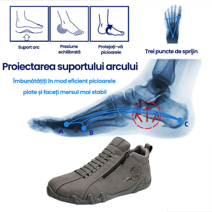 ⭕️Pantofi ortopedici din piele de vacă lucrați manual👞Branțuri ortopedice inteligente cu inteligență artificială, ușor de încălțat și de descălțat✅Călduroși, confortabili, impermeabili și antiderapanți