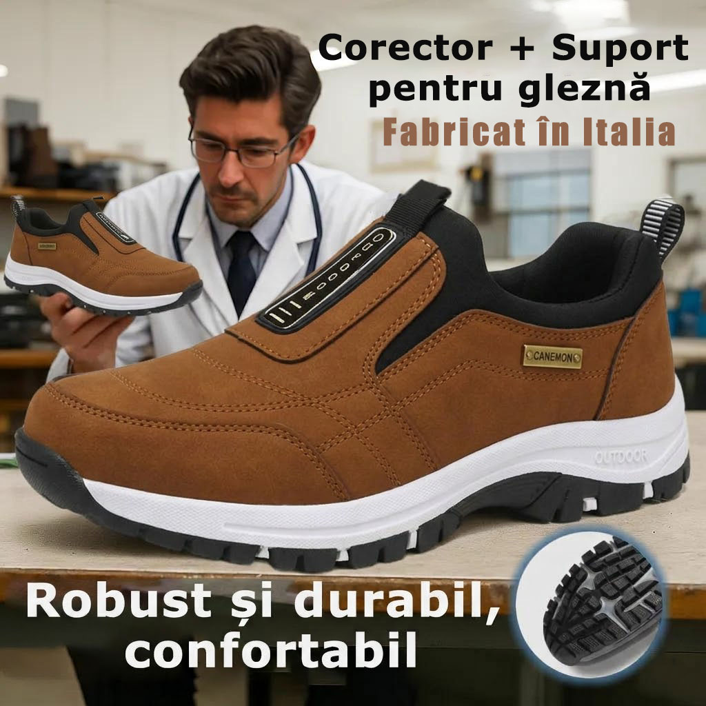 ✅Pantofi din piele întoarsă de înaltă calitate🦶Ameliorează durerile de picioare și fasciita - Impermeabili și antiderapanți🔴Pantofi ortopedici