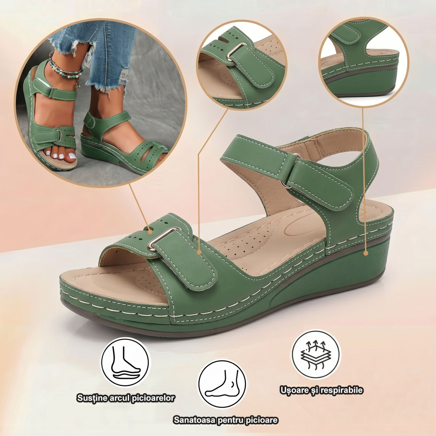 Sand⏰️Nu rata reducerea de 50% de astăzi! ✅ Sandale de înaltă calitate 🦶 Ușoare și elegante - Impermeabile și antiderapante 🔴 Potrivite pentru orice ocazie.ale