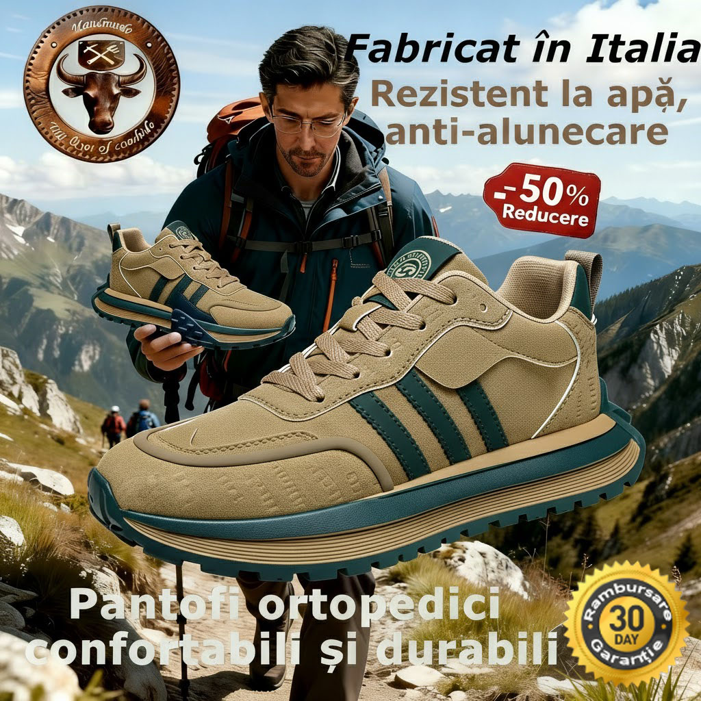 🐂 Pantofi ortopedici cusuți manual 👞 Brant ortopedic bazat pe inteligență artificială + suport pentru gleznă ✅ Calzi, confortabili, impermeabili și antiderapanți