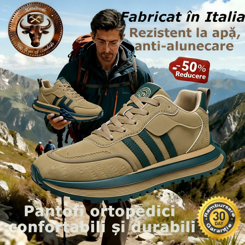 🐂 Pantofi ortopedici cusuți manual 👞 Brant ortopedic bazat pe inteligență artificială + suport pentru gleznă ✅ Calzi, confortabili, impermeabili și antiderapanți