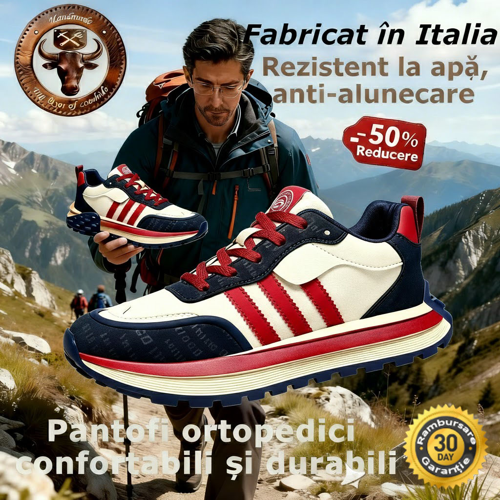 🐂 Pantofi ortopedici cusuți manual 👞 Brant ortopedic bazat pe inteligență artificială + suport pentru gleznă ✅ Calzi, confortabili, impermeabili și antiderapanți