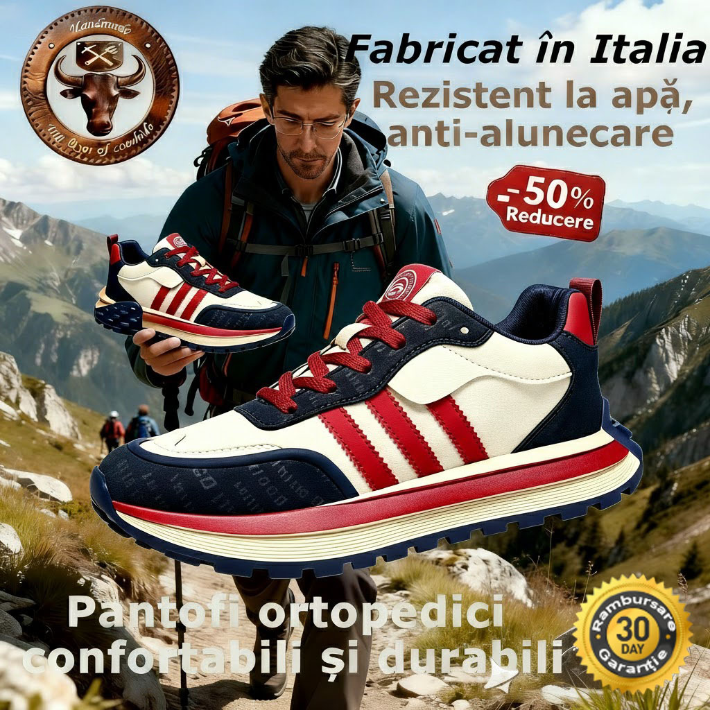 🐂 Pantofi ortopedici cusuți manual 👞 Brant ortopedic bazat pe inteligență artificială + suport pentru gleznă ✅ Calzi, confortabili, impermeabili și antiderapanți