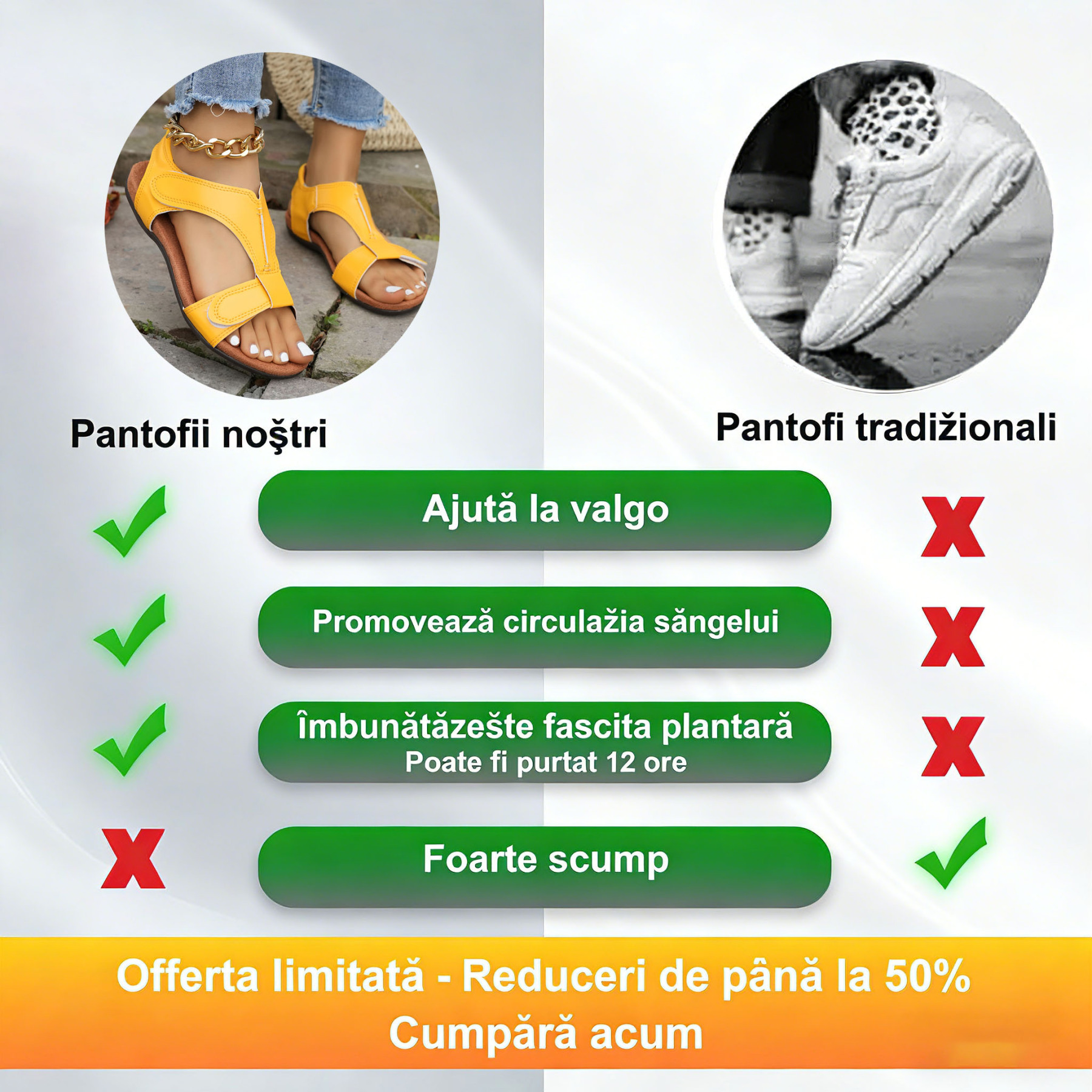 ⏰️Nu rata reducerea noastră de 50%!✅ Sandale de înaltă calitate🦶 Un articol esențial de vară - impermeabile și antiderapante🔴 Pantofi confortabili, potriviți pentru orice ocazie.