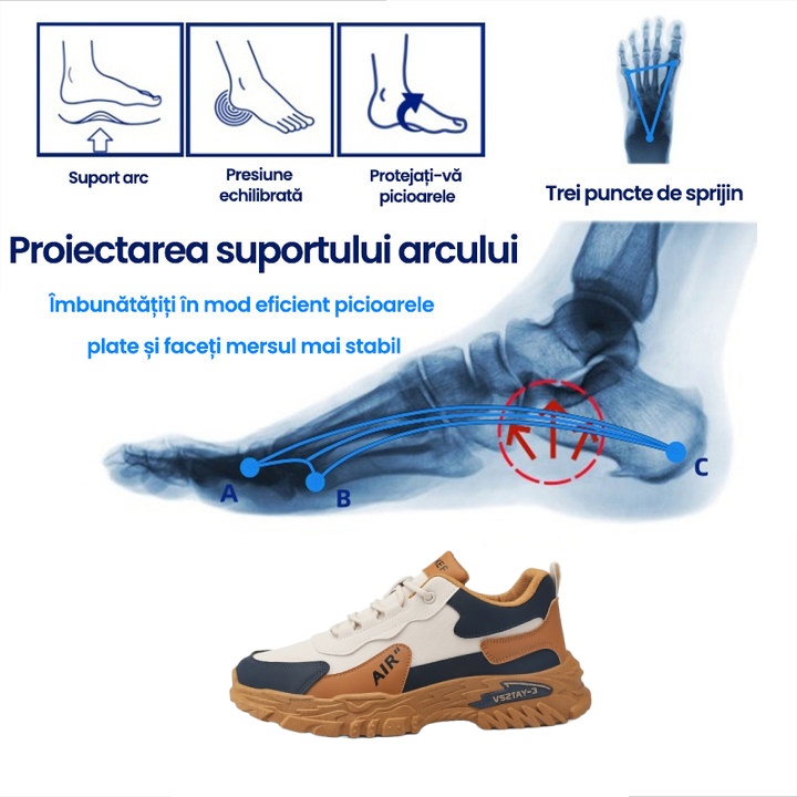 [50% reducere azi - nu ratați] 🔥 Pantofi de mers cu design ergonomic 👞Cusuti manual - impermeabili și anti-alunecare ✅ Suport arc pentru mers confortabil