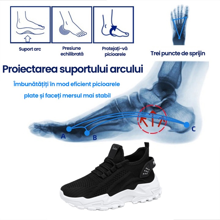 [🔥Astăzi 50% reducere - Nu-l ratați] Pantofi ortopedici de damă cu design ergonomic 👞Talpă respirabilă, anti-alunecare ✅Suport arc: mers confortabil