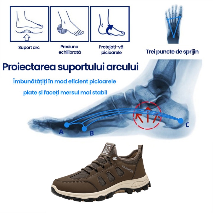 [⏰Ultima zi cu 50% reducere - nu rata ocazia!] 🔥 Pantofi de mers din piele de vacă pentru bărbați 👞 Cu suport pentru bolta plantară pentru mers fără durere ✅ Cusuți manual, confortabili și respirabili