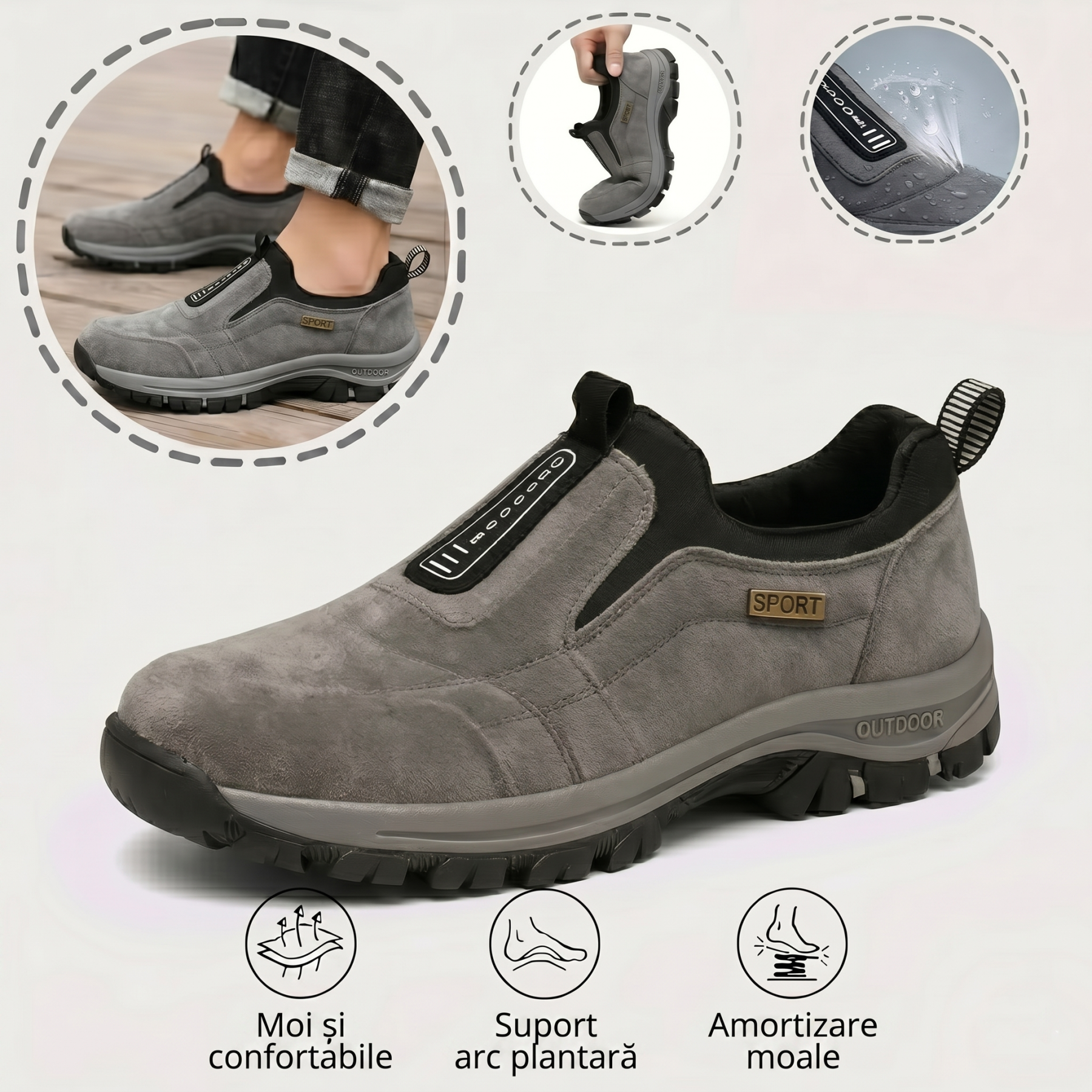 🎁Ultima zi pentru a te bucura de o reducere de 50%! Nu rata ocazia! ⏰ Ameliorează durerile de picioare și fasciita - Încălțăminte ortopedică impermeabilă și antiderapantă.