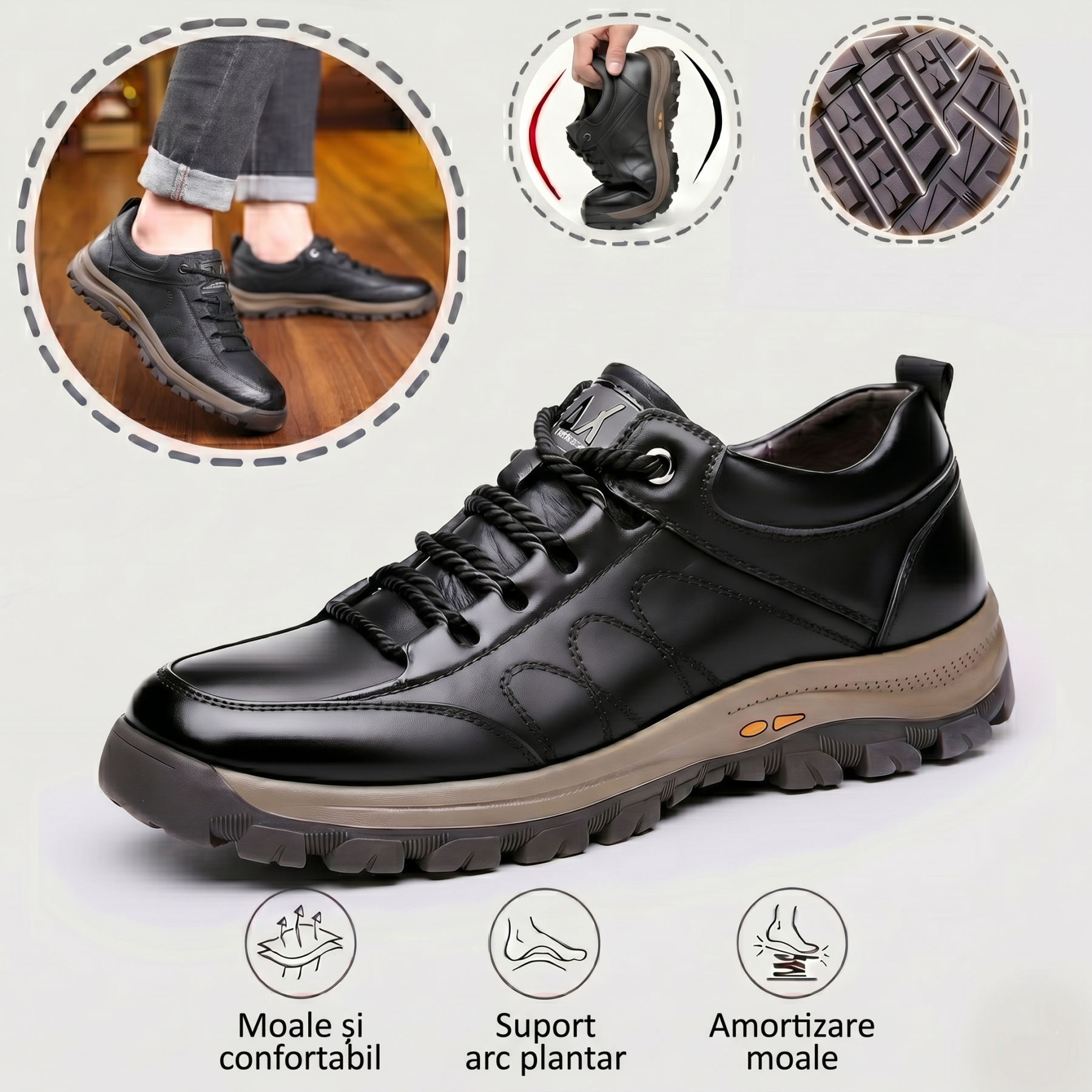 🎁Ultima zi pentru a te bucura de o reducere de 50%! Nu rata ocazia! ⏰ Ameliorează durerile de picioare și fasciita - Încălțăminte ortopedică impermeabilă și antiderapantă.