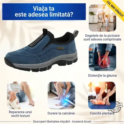 🎁Ultima zi pentru a te bucura de o reducere de 40%! Nu rata această oportunitate rară! ⏰Ameliorează durerile de picioare și fasciita cu pantofi ortopedici impermeabili și antiderapanți.