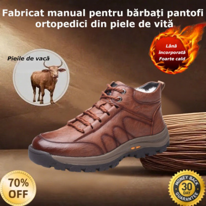 ❄️ Pantofi de iarnă pentru bărbați, din piele de vițel, fabricați în Australia 👞 Cusuți manual pentru încălțare și descălțare ușoară ✅ Suport pentru bolta plantară pentru ameliorarea durerii - mers confortabil