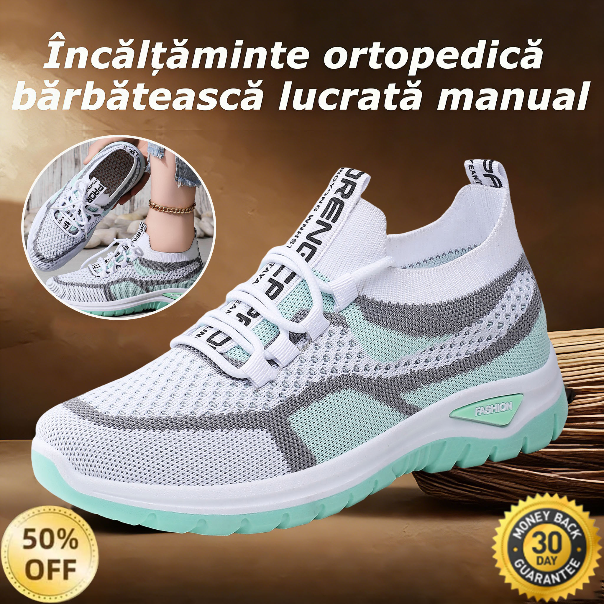 🎁Ultima zi pentru a beneficia de o reducere de 50%! Nu rata ocazia! ⏰Ameliorează durerile de picioare și fasciita - Încălțăminte ortopedică impermeabilă și antiderapantă🔴