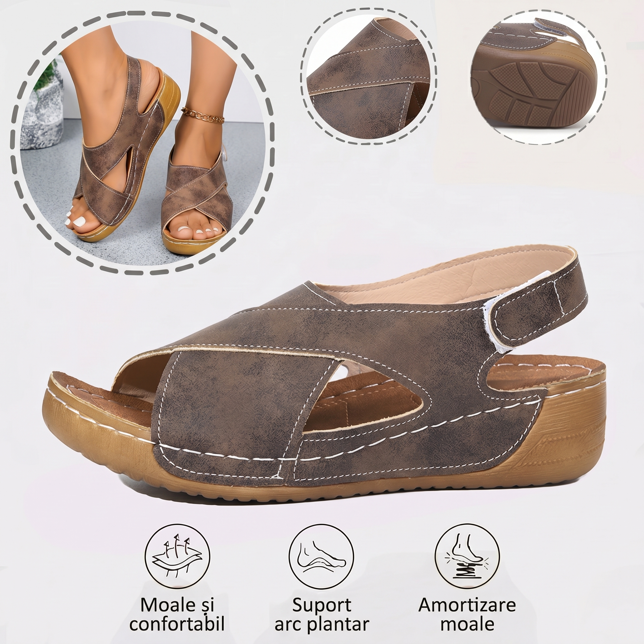 ⏰️Nu rata reducerea noastră de 50%! ✅ Sandale de înaltă calitate 🦶 Model nou de vară - impermeabile și antiderapante 🔴 ușoare și elegante, potrivite pentru orice ocazie.
