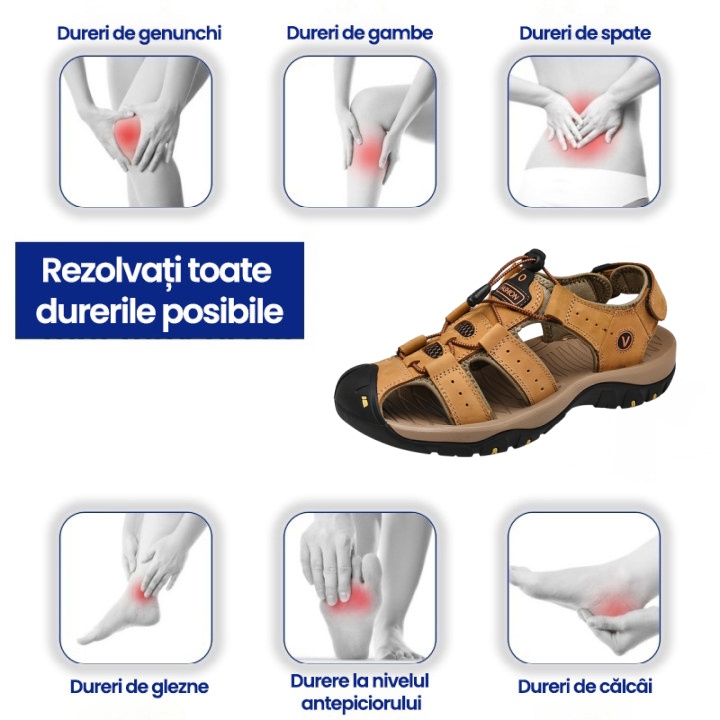 【🎁Astăzi 70% reducere - Nu ratați】 Sandale ortopedice ergonomice din piele de vițel - Mers fără durere👞 Faceți mersul mai confortabil