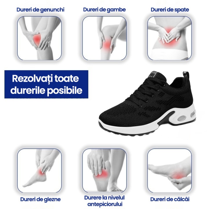 [🔥50% reducere astăzi - nu-l ratați] Pantofi ortopedici de damă cu design ergonomic 👞Talpă anti-alunecare respirabilă, cu pernă de aer ✅Suport arc: mers confortabil