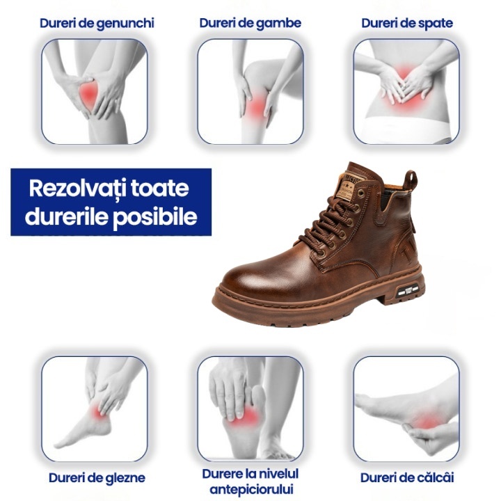 (🎉50% reducere astăzi, nu o ratați⏰) 🐂 Pantofi ortopedici din piele de vacă australiană 👞Cusuți manual, impermeabili și antiderapanți ✅Suport pentru bolta plantară - mers confortabil