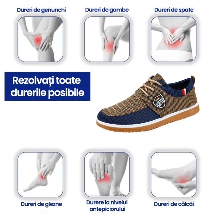 [Ultima zi cu 50% reducere - nu o ratați] 🔥 Pantofi de mers cu design ergonomic 👞 Cusuți manual - impermeabili, respirabili ✅ Suport pentru bolta plantară, mers confortabil