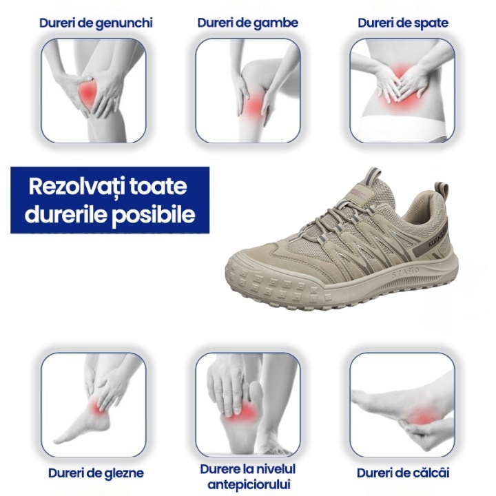 [Reducere 50% astăzi - nu o ratați] 🔥 Pantofi de mers cu design ergonomic 👞 Cusuți manual - impermeabili și antiderapanți ✅ Suport pentru bolta plantară pentru mers confortabil
