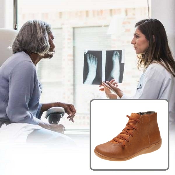 [Oferta de astăzi la jumătate de preț: nu o ratați] Pantofi de damă din piele cu design ergonomic: ameliorează eficient durerile de mers👞Reglați poziția corectă a oaselor umane