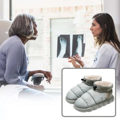 【🔥Nu ratați 60% reducere astăzi】 Cizme de iarnă din bumbac, căptușeală din lână + impermeabile, confortabile, precum mersul pe nori