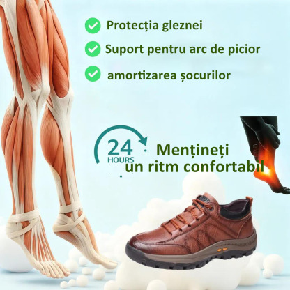🔴 Pantofi din piele naturală italiană, cusuți manual ✅ Orteze bazate pe inteligență artificială + suport pentru gleznă 🦶 Potriviti pentru persoanele cu probleme la picioare!