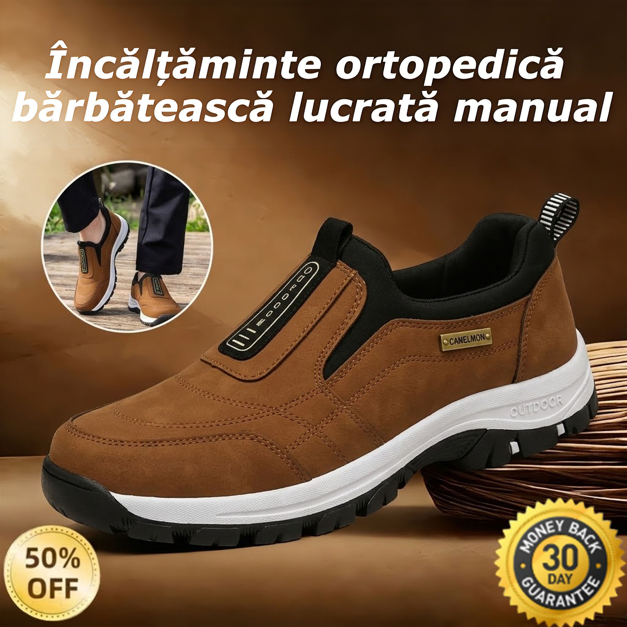 🎁Ultima zi pentru a te bucura de o reducere de 50%! Nu rata ocazia! ⏰ Ameliorează durerile de picioare și fasciita - Încălțăminte ortopedică impermeabilă și antiderapantă.
