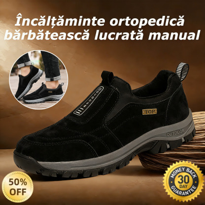 ✅Pantofi din piele întoarsă de înaltă calitate🦶Ameliorează durerile de picioare și fasciita - Impermeabili și antiderapanți🔴Pantofi ortopedici