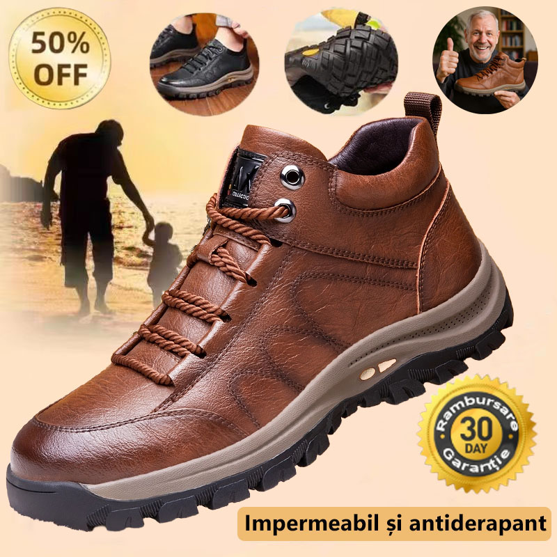 🐂 Hand-stitched calfskin men's shoes 👞 Full range of sizes, arch support ✅ Warm, comfortable, waterproof, and slip-resistant