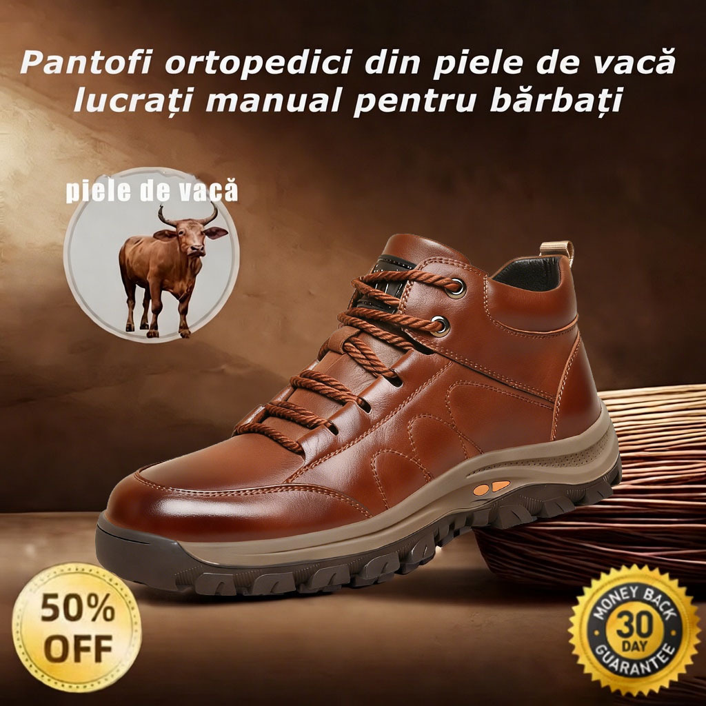 🎁Ultima zi pentru o reducere de 50%, nu ratați!⏰Fabricați din piele de vițel australiană🐂Suport pentru picioare - ameliorează durerea de picioare✅Impermeabili și antiderapanți, confortabili la mers.