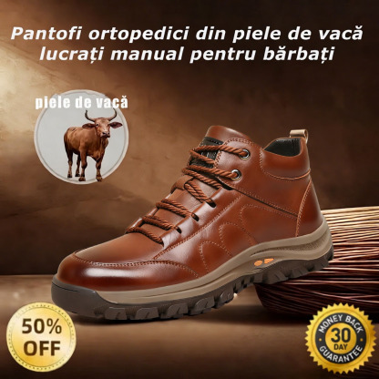 🎁Ultima zi pentru o reducere de 50%, nu ratați!⏰Fabricați din piele de vițel australiană🐂Suport pentru picioare - ameliorează durerea de picioare✅Impermeabili și antiderapanți, confortabili la mers.