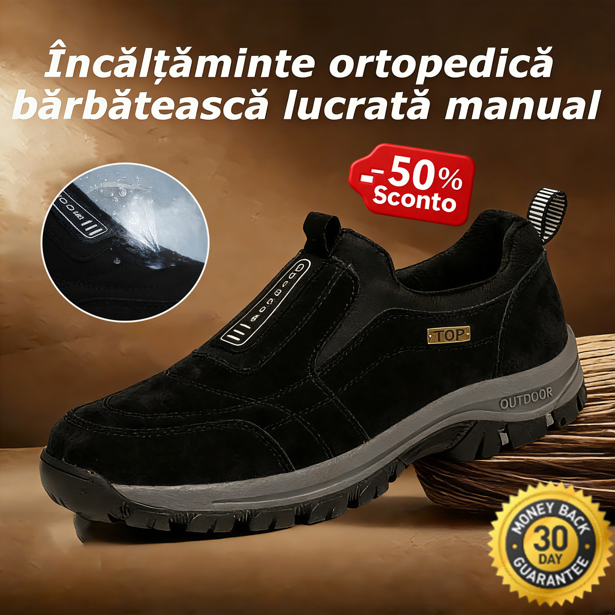 🎁Ultima zi pentru a te bucura de o reducere de 50%! Nu rata ocazia! ⏰ Ameliorează durerile de picioare și fasciita - Încălțăminte ortopedică impermeabilă și antiderapantă.