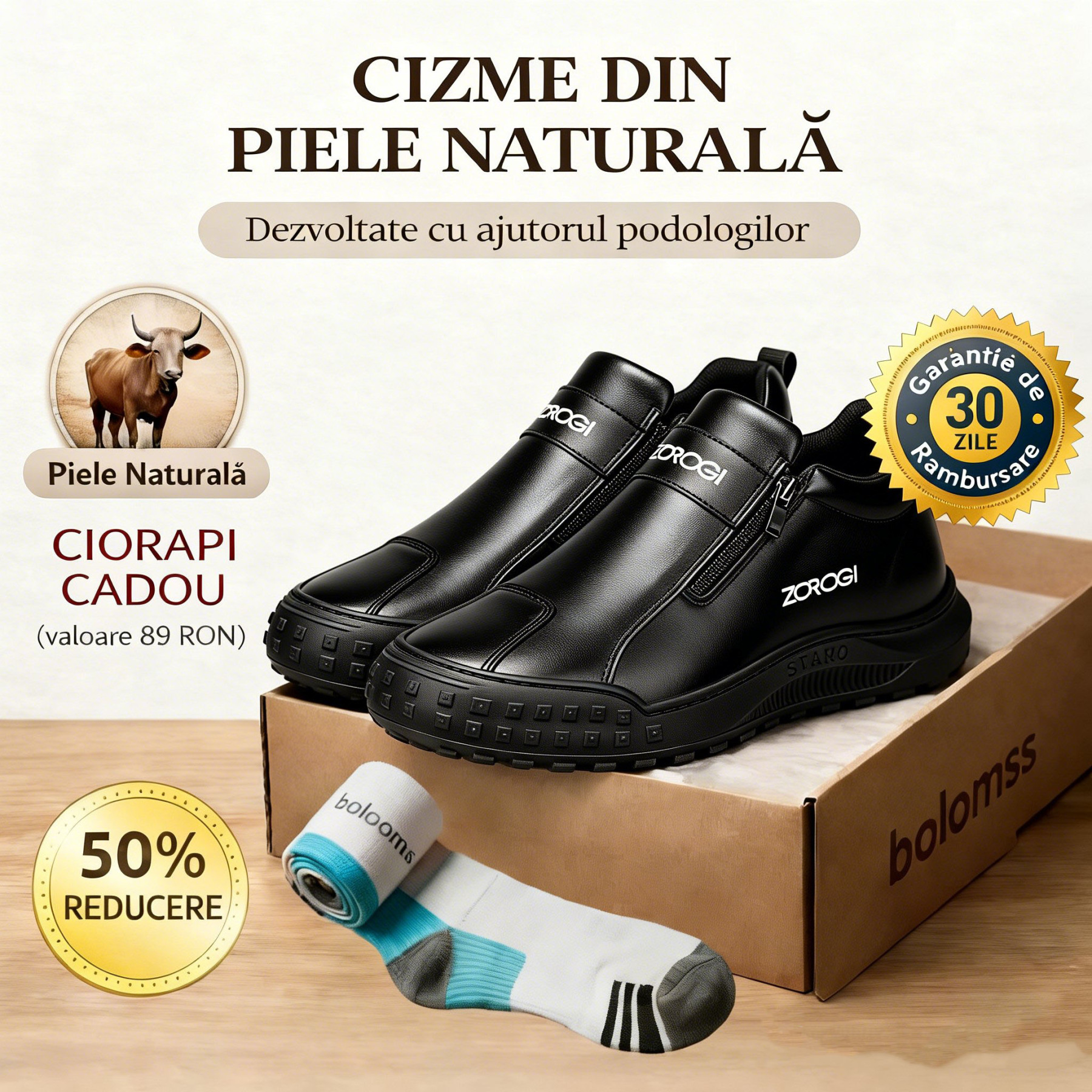 ⭕️Pantofi ortopedici din piele de vacă lucrați manual👞Branțuri ortopedice bazate pe inteligență artificială✅Ușor de încălțat și de îndepărtat, impermeabili și confortabili